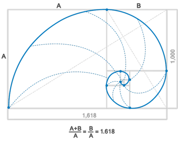 Logo design using the golden ratio, demonstrating visual harmony and balance, created by Swaragh Technologies, the best logo designing agency in Bangalore.