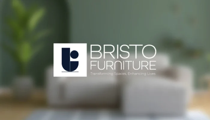 Logo background for Bristo Furnitures, showcasing a creative logo design concept, crafted by Swaragh Technologies, the best logo design agency in Bangalore.